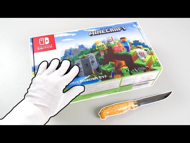 Nintendo Switch MINECRAFT Console Unboxing! (Super Mario skins pack)