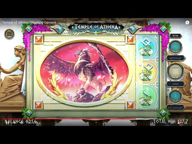 Temple of Athena (Woohoo Games)  Online Slot SUPER MEGA BIG WIN! 