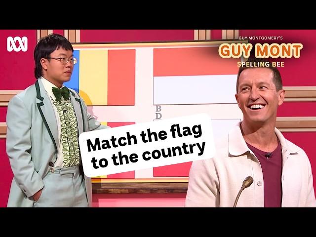 Aaron Chen sets a tricky geography quiz | Guy Montgomery's Guy Mont Spelling Bee | ABC iview