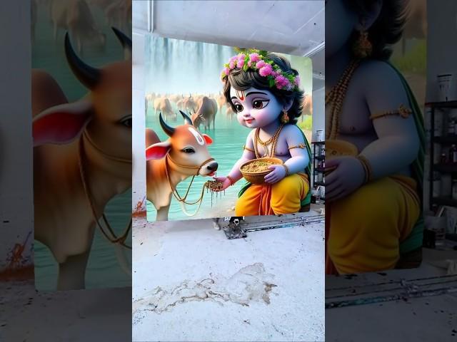 Krishna Drawing Photo  #shorts #youtubeshorts #krishnajanmashtami #krishna #radhakrishna