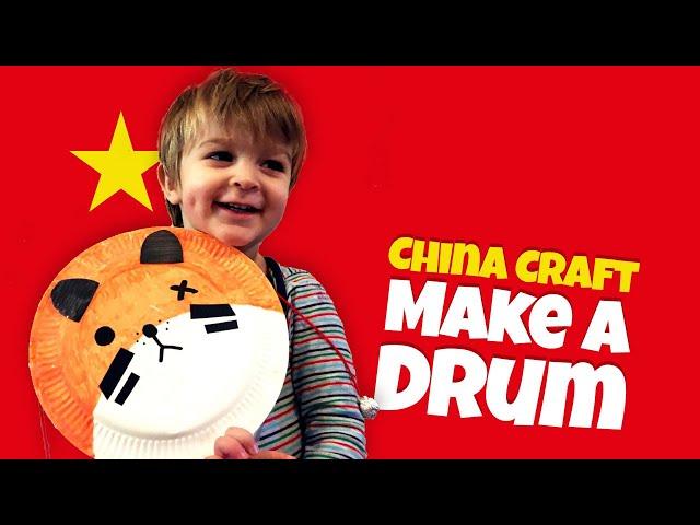 China Craft for Kids. Make Chinese Pellet Drum. A great way to celebrate Chinese New Year for Kids