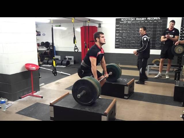 Stuart McInally 160 kg Block Clean