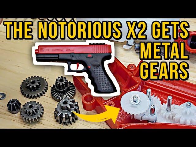 How To Fix Your X2 GEL BLASTER with METAL GEARS | Upgrade Broken JM-X2 Blaster Plastic Gear Repair