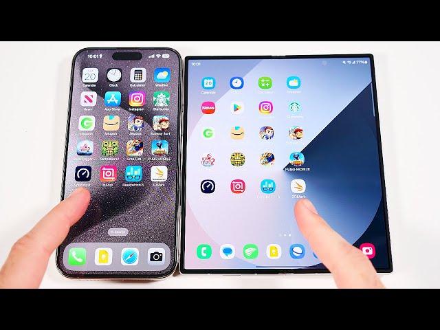 iPhone 15 Pro Max vs Galaxy Z Fold 6 Speed Test