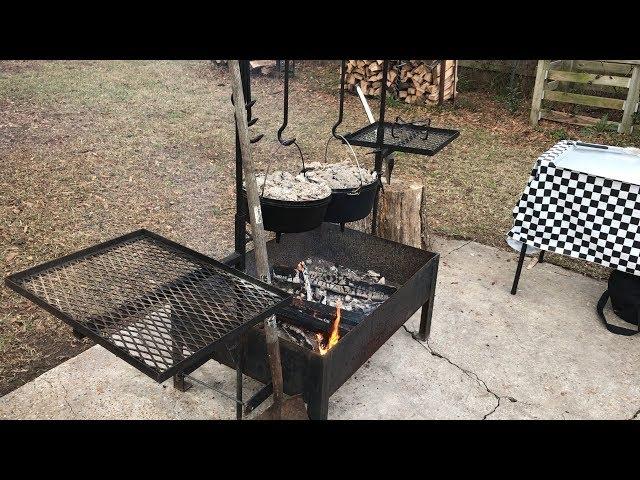 DIY Dutch Oven Cooking Setup with Bonus Swing Grills