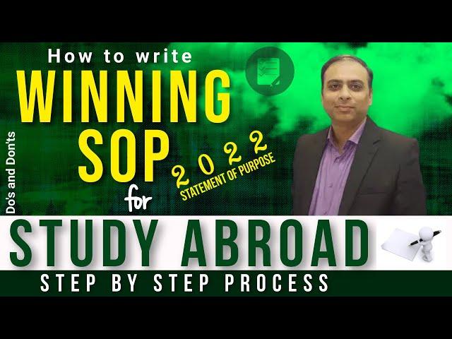 How to Write Winning SOP for Study Abroad | Best Statement of Purpose Pattern | Admission