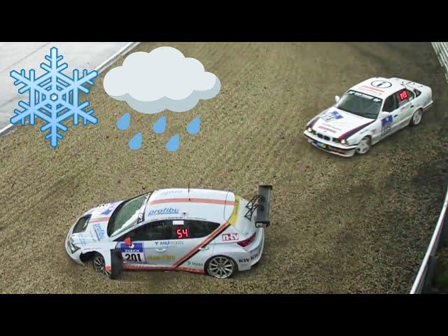 Nürburgring EXTREME Weather cause Dangerous Situations & Crashes! Snow, Heavy Rain, Hail & Windstorm