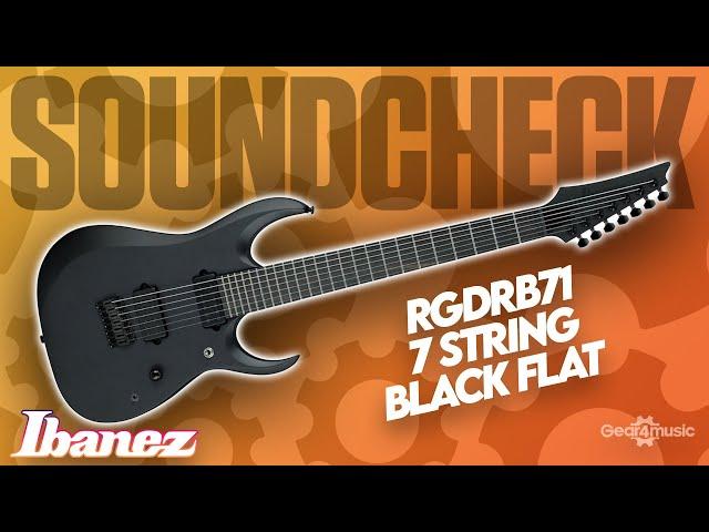 SOUNDCHECK Ibanez RGDRB71 7 String, Black Flat | Gear4music Guitars