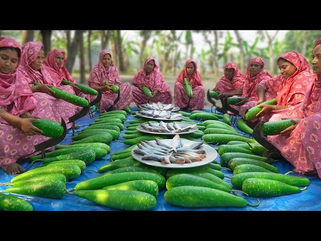 Hilsa Fish, Black Gram & Bottle Gourd Mixed Gravy Recipe - Delicious Bengali Village Food "Ghonto"