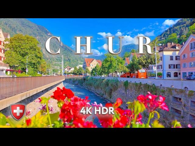 Switzerland Chur  Exploring the Beauty of Graubünden 4K HDR / OLDEST CITY Evening Walking tour