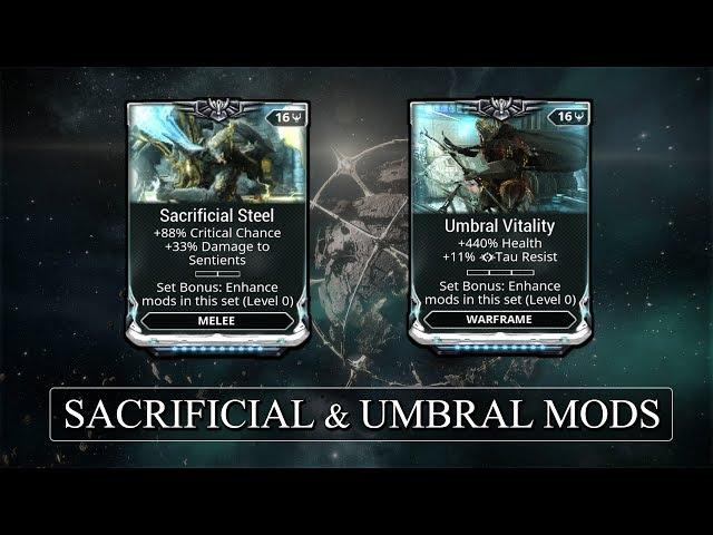 Warframe - Using Sacrificial & Umbral Mods On Regular Gear