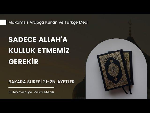 2- Makamsız Bakara Suresi 21-25. Ayetler - Sadece Allah'a kulluk etmemiz gerekir