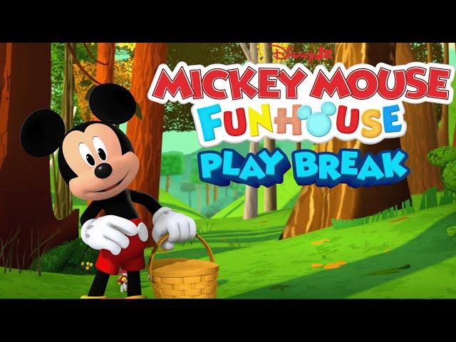 Mickey Mouse Funhouse Brain Break Game | NEW | Obstacle Course |‪ @disneyjr​