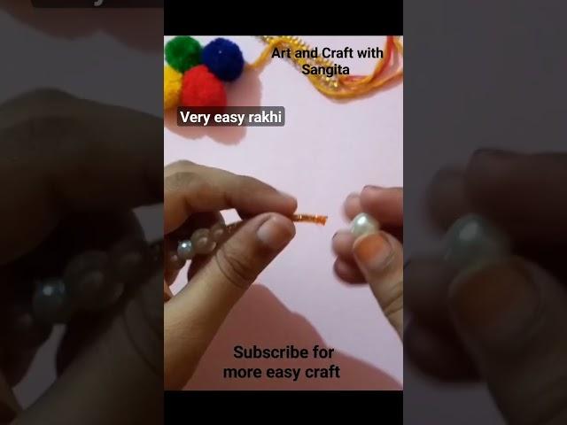 very easy rakhi#easy craft#art and Craft with Sangita#viralshorts