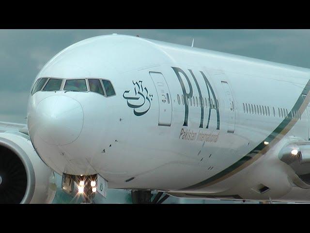 (HD) Boeing 777 - PIA - Extreme Close Up - Manchester Airport