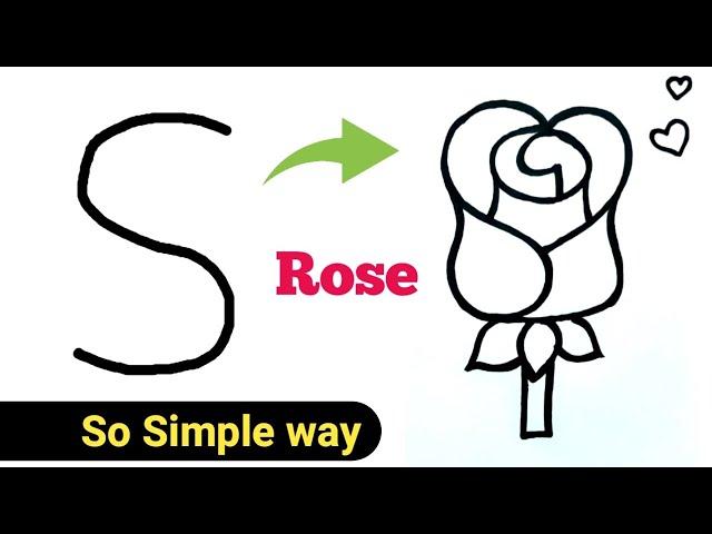 Rose Drawing for kids | Two Rose Drawing tutorial for beginners