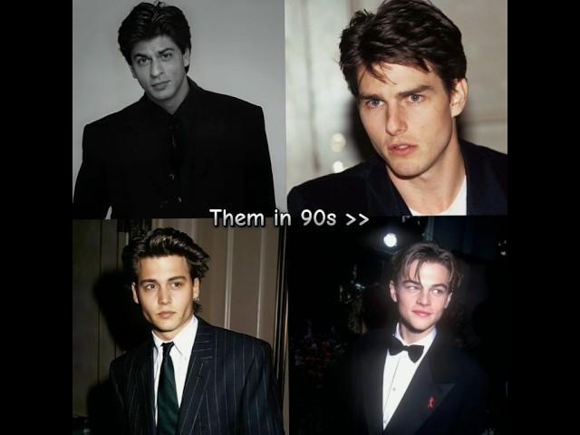 Them in 90s  #srk #tomcruise #leonardodicaprio #johnnydepp #aesthetic #90s #trending #fyp
