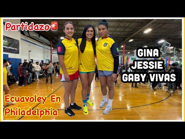 PARTIDAZO DE ECUAVOLEY EN PHILADELPHIA|Gina-Jessie-Gaby Vivas|VS Trio De Gian {Full Accion}