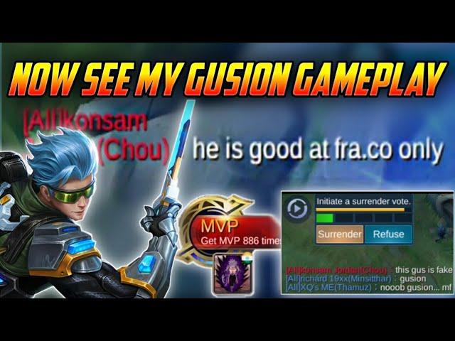 NOW SEE MY GUSION GAMEPLAY | GamEnTrix | MOBILE LEGENDS