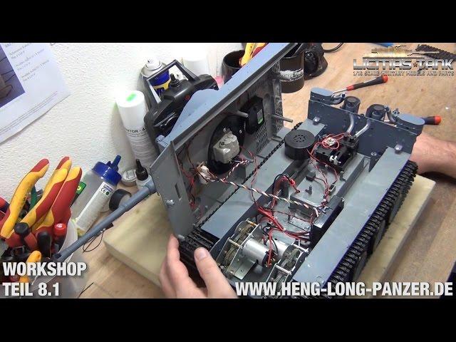 8.1 Teil RC Panzer Workshop - Aufbau & Funktionen Unterwanne 2.4 GHz Tiger 1 Heng Long 3818-1