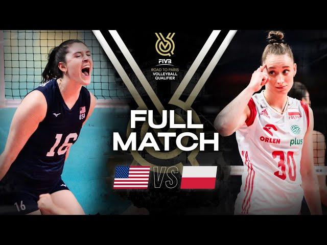  USA vs  POL - Paris 2024 Olympic Qualification Tournament | Full Match - Volleyball