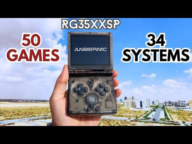 The ULTIMATE RG35XXSP Gameplay Compilation 50 Games 34 Systems