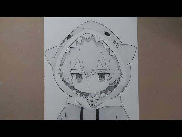 How to draw cute anime boy step by step | anime drawing