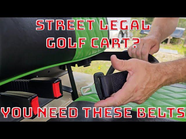 10LOL Golf Cart Seat Belts Install On A Club Car DS