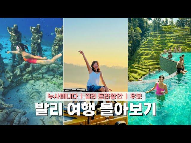 발리 10일 여행 몰아보기 | 물친자 맞춤 코스  (누사페니다 만타 가오리, 길리섬 거북이, 우붓 풀빌라, 로비나 돌고래)