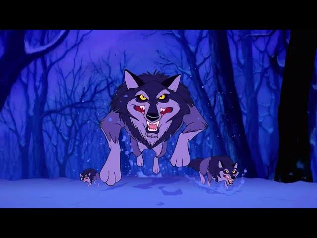 Beauty and the Beast(1991) - The Beast Makes Belle Escape But Then Rescues Her From The Wolves [UHD]