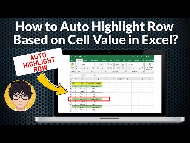 How to Auto Highlight Row Based on Cell Value in Excel?