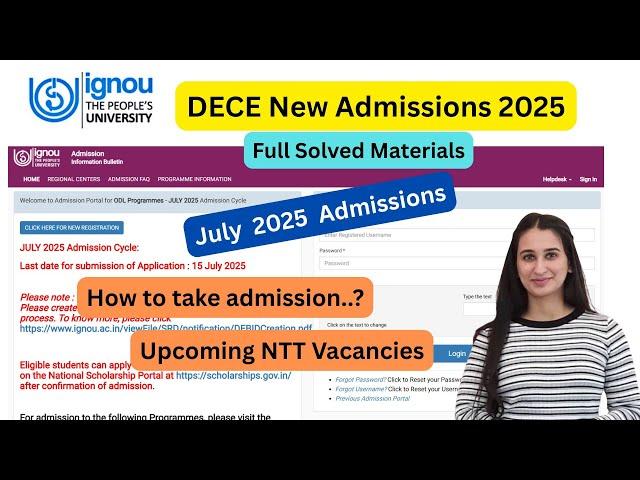 DECE New Admission July 2025 IGNOU Level Up Learning Simran Gumber