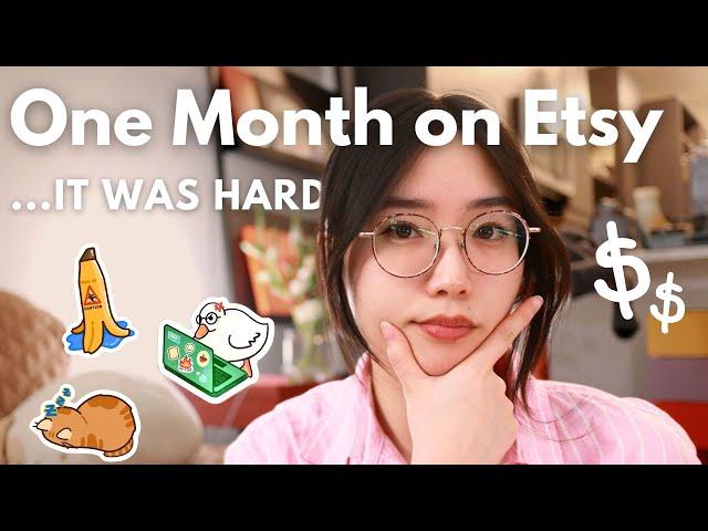 My First Month Selling Etsy Stickers...It Was Hard | Launching stickers, USPS lost my order, money