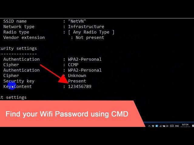 CMD : Show Wi-Fi Password | Windows 10 / 11 | NETVN