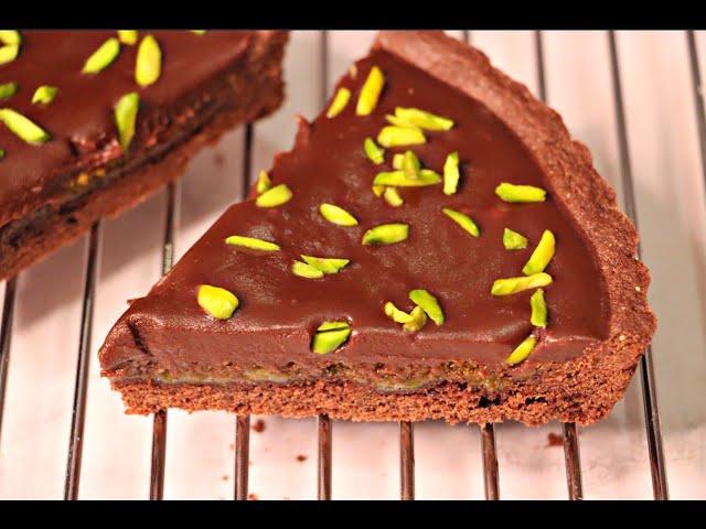 تارت شکلات و پسته / یکی از شیک ترین و خوشمزه ترین تارت های دنیا / Chocolate Pistachio Tart (EN SUB)