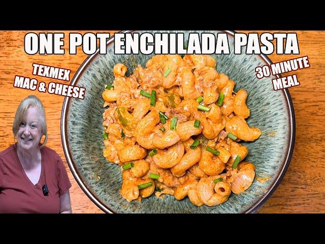 ONE POT ENCHILADA PASTA IN 30 MINUTES FOR EASY DINNER
