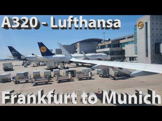 Takeoff & Landing Airbus A320 Frankfurt to Munich Lufthansa - 4K 60fps UHD