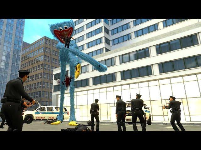 FURIOUS HUGGY WUGGY KILLS EVERYONE WHO TRIES TO STOP HIM FROM TAKING OVER THE CITY - GARRY'S MOD