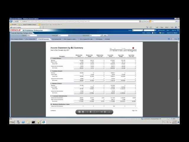 Oracle BI Publisher for JD Edwards - Part 3: Demo - Standalone - Financials