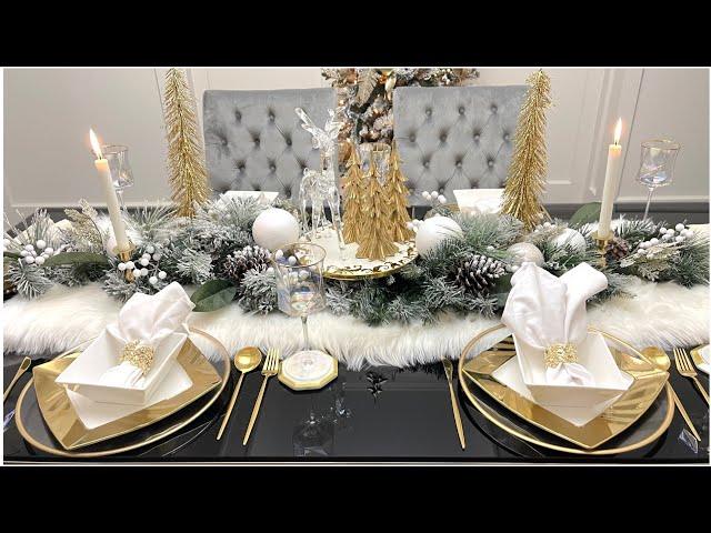 Christmas Tablescape Decorating Ideas | Decorate With Me | How to Style Your Table For The Holidays