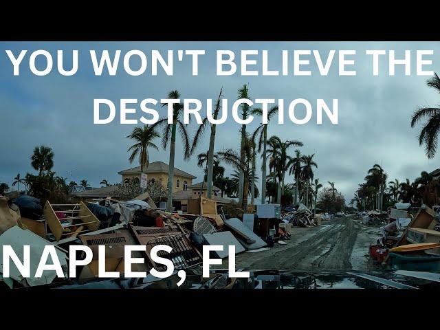 Must See! Destruction on Vanderbilt Beach in Naples Hurricane IAN - Tour on Gulf Shore Dr. Naples