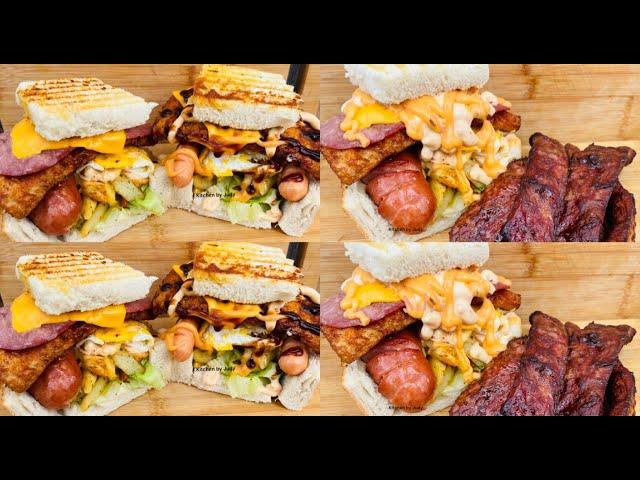 How To Make Kota~Spatlo~Kasi Food~South African’s Famous Sandwich~The Best Kota~Ispatlo~SA Food