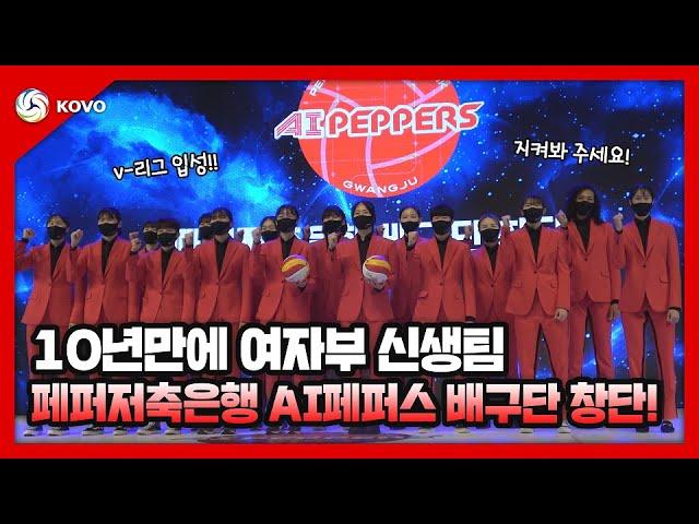 [신생구단창단] 7번째 구단 페퍼저축은행 AI페퍼스 배구단!!