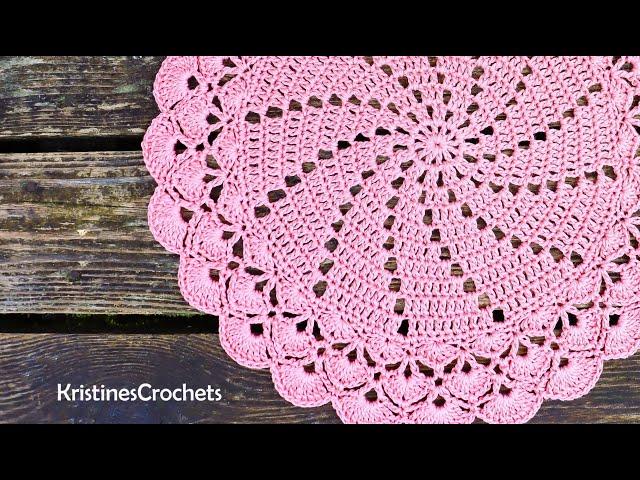 How To Crochet Shells & Swirls Doily Placemat