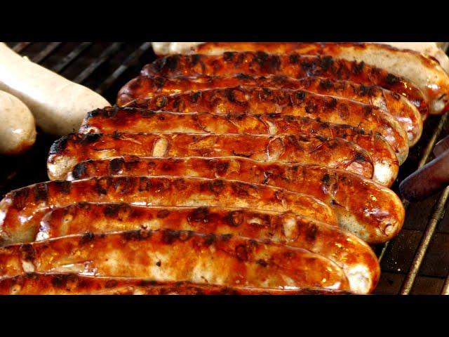 German Street Food in Berlin | Grilled Sausages | Bratwurst from Thuringian