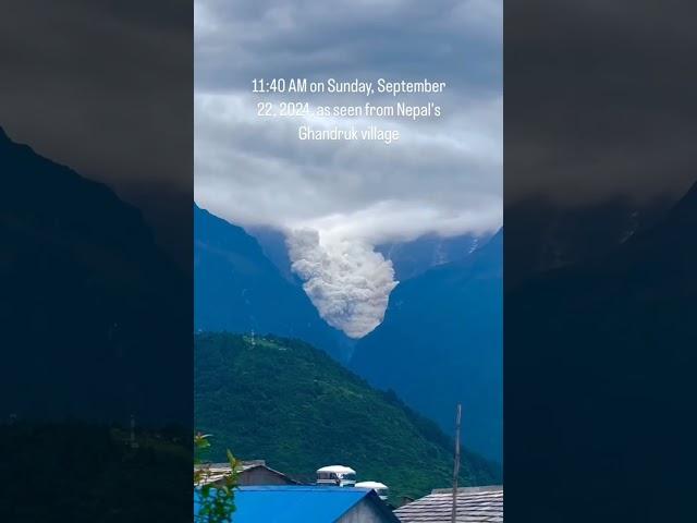 The scene is from around 11:40 AM on Sunday, September 22, 2024, as seen from Nepal's Ghandruk