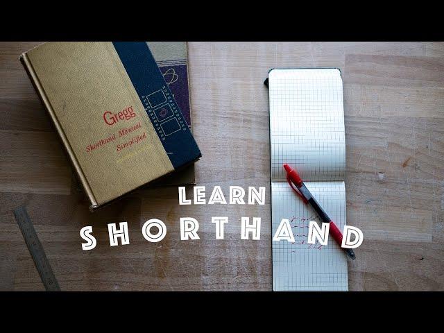 How to Learn Gregg Shorthand - Getting Started