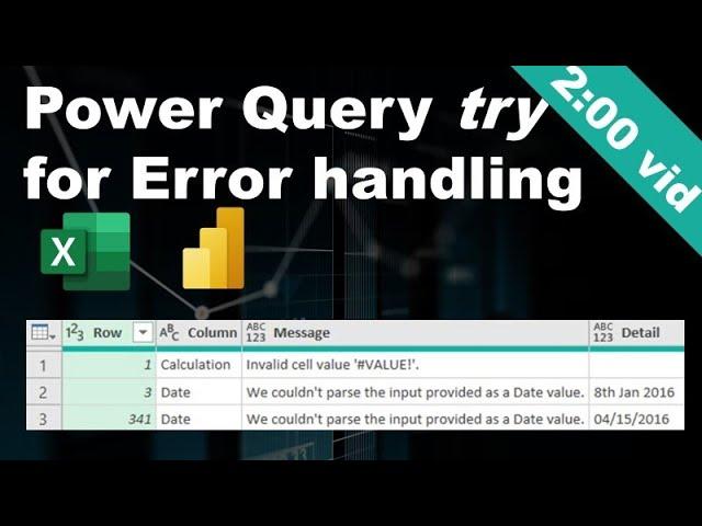 Error handling with try in Power Query for Excel and Power BI