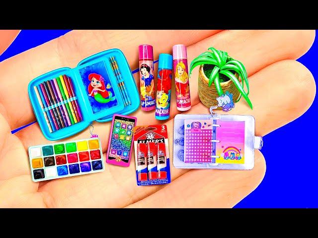 12 DIY MINIATURE SCHOOL SUPPLIES BACK TO SCHOOL 2023