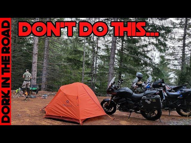 Five Mistakes New Motorcycle Campers Make: Motorcycle Camping Beginner Tips